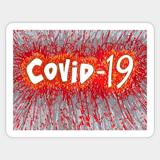 Expressive Covid 19 Heading Sticker